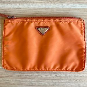 PRADA Orange Pouch Authentic!
